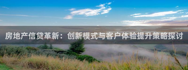 新宝5_测：房地产信贷革新：创新模式与客户体验提升策略探讨
