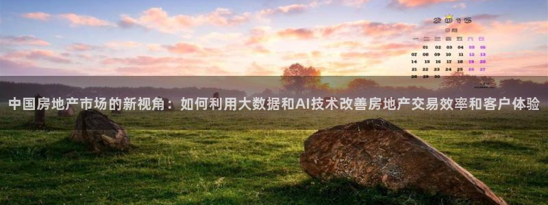 新宝5娱乐注册：中国房地产市场的新视角：如何利用大数据和AI