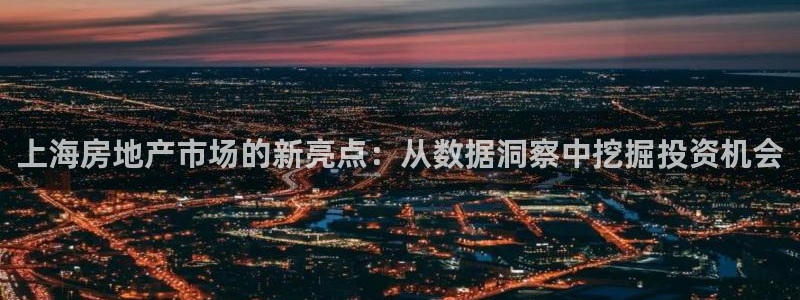 新宝5娱乐多：上海房地产市场的新亮点：从数据洞察中挖掘投资机