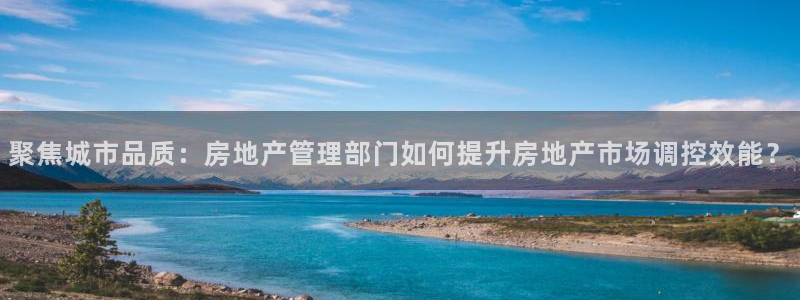 新宝5浗维33 300：聚焦城市品质：房地产管理部门如何提升