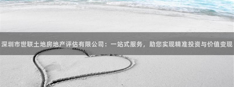 新宝新5：深圳市世联土地房地产评估有限公司：一站式服务，助您