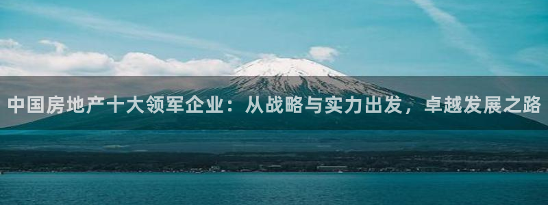新宝5娱乐登陆：中国房地产十大领军企业：从战略与实力出发，卓