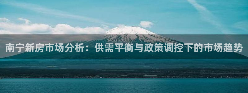 菲律宾新宝5老板：南宁新房市场分析：供需平衡与政策调控下的市