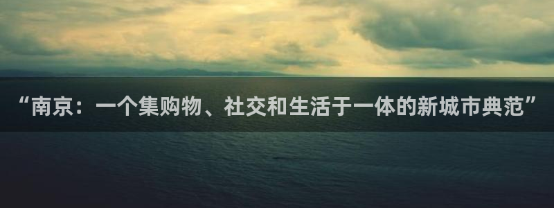 新宝5直属：“南京：一个集购物、社交和生活于一体的新城市典范
