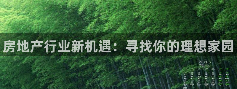 新宝5如何注册：房地产行业新机遇：寻找你的理想家园